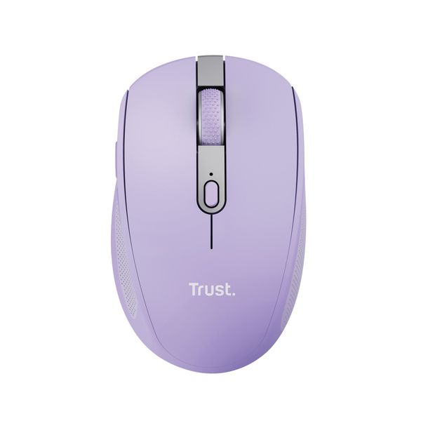 Trust Ozaa/Kancelárska/Optická/Pre pravákov/3 200 DPI/USB+BT/Fialová