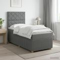 vidaXL Posteľ boxspring s matracom Tmavosivá 80 x 200 cm Látka