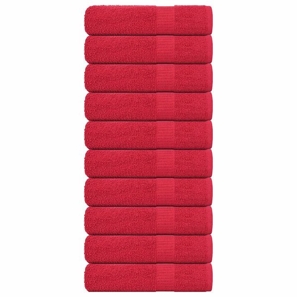 vidaXL Sprchové osušky FROGN 10 ks červené 70x140 cm 360 g/m²