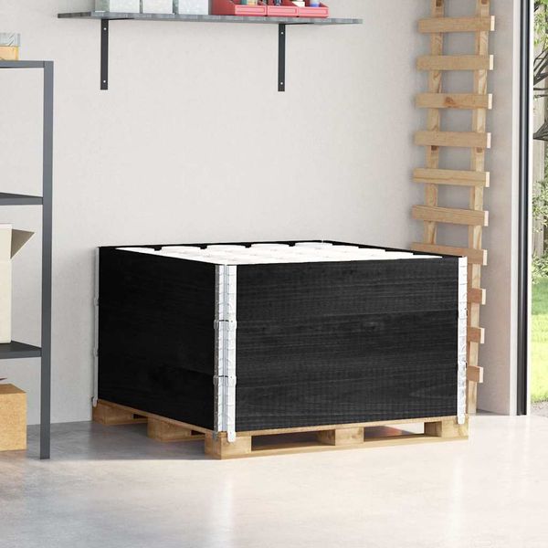 vidaXL Paletové ohrádky 3 ks čierne 100x100 cm borovicový masív