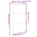 vidaXL Botník betónovo sivý 60x21x125,5 cm kompozitné drevo