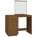 vidaXL Toaletný stolík hnedý 95x50x134 cm masívne borovicové drevo