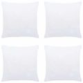 vidaXL Výplne do vankúšov 4 ks 50x50 cm biele