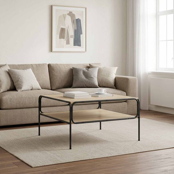 vidaXL Bočný stôl Dub sonoma 100 x 50 x 46 cm Kompozitné drevo