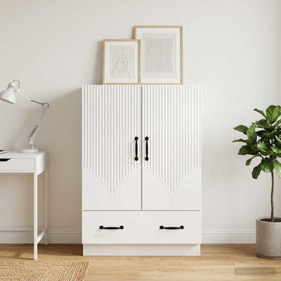 vidaXL Servírovacia skriňa Biela s vysokým leskom 66 x 34,5 x 92 cm