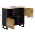 vidaXL Komoda s 2 dvierkami 80x33x75 cm masívny mangovník