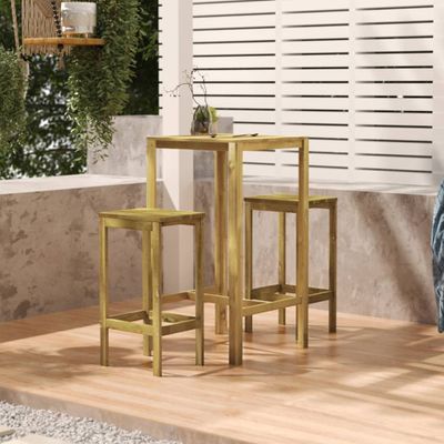 vidaXL Barový stôl 60x60x110 cm impregnovaná borovica