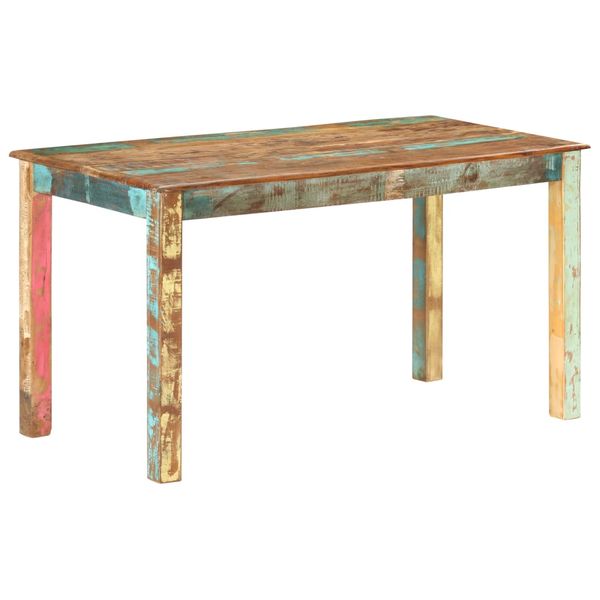 vidaXL Jedálenský stôl, recyklovaný masív 140x70x76