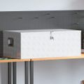 vidaXL Úložný box strieborný 100x55x37 cm hliník