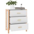 vidaXL Komoda biela 62x38x70 cm spracované drevo