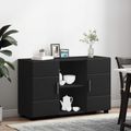 vidaXL Servírovacia skriňa FLORIN 88,5 x 30,5 x 55,5 cm Čierna