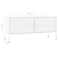 vidaXL TV skrinka biela 105x35x50 cm oceľ