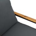 vidaXL lavička s vankúšom Sivá a tmavo sivá 115 x 65 x 72 cm Ratan