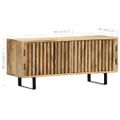 vidaXL TV stolík z mangovníkového dreva 90x30x40 cm
