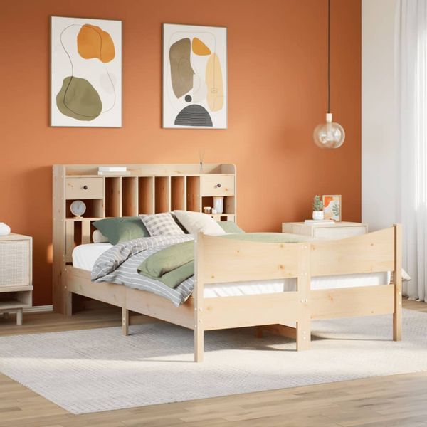 vidaXL Posteľ bez matraca 140x190 cm borovicový masív