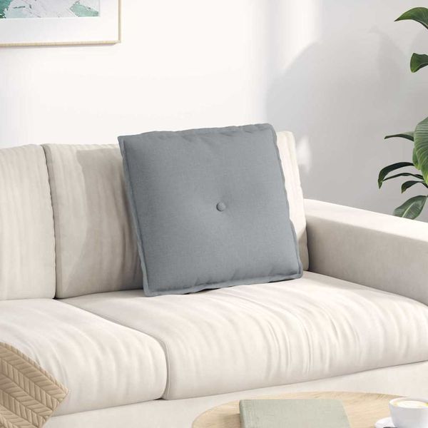 vidaXL Poduška na chrbát Svetlosivá 50 x 19 x 45 cm látka