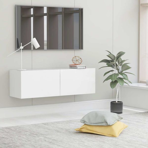 vidaXL TV skrinka, biela 100x30x30 cm, kompozitné drevo