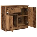 vidaXL Komoda so zásuvkou, staré drevo 71x35x65 cm, kompozitné drevo