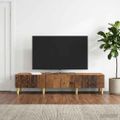 vidaXL TV skrinka Staré drevo 147 x 34,5 x 30 cm Kompozitné drevo