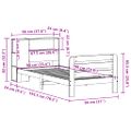 vidaXL Posteľ bez matraca biela 90x190 cm masívna borovica