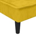 vidaXL Pohovka v tvare L žltá 255x140x70 cm zamat