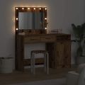 vidaXL Toaletný stolík 2 ks Hnedá 40 x 41 x 75 cm Kompozitné drevo