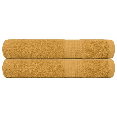 vidaXL Saunové osušky FROGN 2 ks zlaté 80x200 cm 360 g/m²