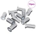 vidaXL Skrutka 12 ks Strieborná M6 x 12 mm Železo