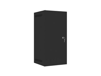 Lanberg racková skriňa 10'' nástenná 12u/280x310 pro vlastnú montáž s kovovými dverami čierna-flat pack
