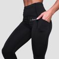 Dámske bežecké legíny Pulse Black - GymBeam, veľkosť M, veľkosť oblečenia M