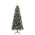 vidaXL Umelý vianočný stromček Zelená 150 cm PVC, plast a oceľ