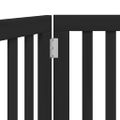 vidaXL Brána pre psa skladacia 2 panely čierna 160 cm topoľové drevo