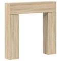 vidaXL Rám krbu Dub sonoma 102 x 18 x 100,5 cm Kompozitné drevo