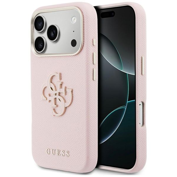 Guess HC PU FW RESIN LOGO PINK puzdro pre iPhone 17 Pro Max 6,9"