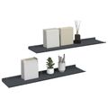 vidaXL Závesná polica 2 ks Antracit 80 x 18 x 2,5 cm Oceľ