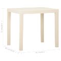 vidaXL Záhradný stôl biely 79x65x72 cm plast