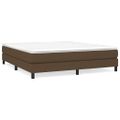 vidaXL Posteľný rám s boxspringom tmavohnedá 180x200 cm látka