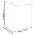 vidaXL Skladací kôš na bielizeň sivá 51x34,5x59 cm umelý ľan látka