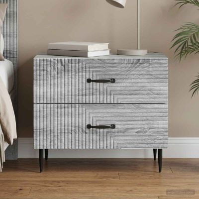 vidaXL Nočný stolík Sivá sonoma 62 x 34,5 x 47,5 cm Kompozitné drevo