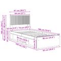 vidaXL Posteľový rám s úložným priestorom a čelom Biela 90 x 200 cm