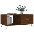 vidaXL Konferenčný stolík hnedý dub 90x50x40 cm kompozitné drevo