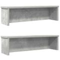 vidaXL kuchynské stojany stohovateľné 2 ks betónovo sivá 60x15x16 cm