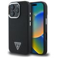 Guess HC MagSafe Grained PU Triangle Logo case for iPhone 16 Pro Max 6,9" black
