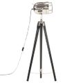 vidaXL Lampa na statíve čierna 97 cm mangovníkový masív