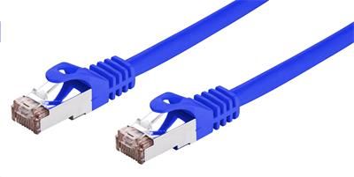 Kábel C-TECH patchcord Cat6, FTP, modrý, 0,5m