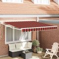 vidaXL Sklopná markíza Oranžová a hnedá 300 x 250 cm Polyester a kov