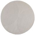 vidaXL Koberec do interiéru GALATI Krémová Ø 120 CM Polyester