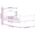 vidaXL Posteľný rám bez matraca dub sonoma 90x200 cm kompozitné drevo