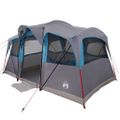 vidaXL Rodinný stan Modrá a šedá 435 x 255 x 216 cm Polyester a oceľ