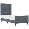 vidaXL Posteľ s pružinovým rámom Tmavo šedá 80 x 200 cm Zamat